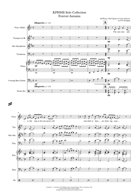 Forever Autumn (arr. Kevin P Holdgate)