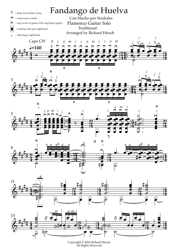 Fandango de Huelva (arr. Richard Hirsch)