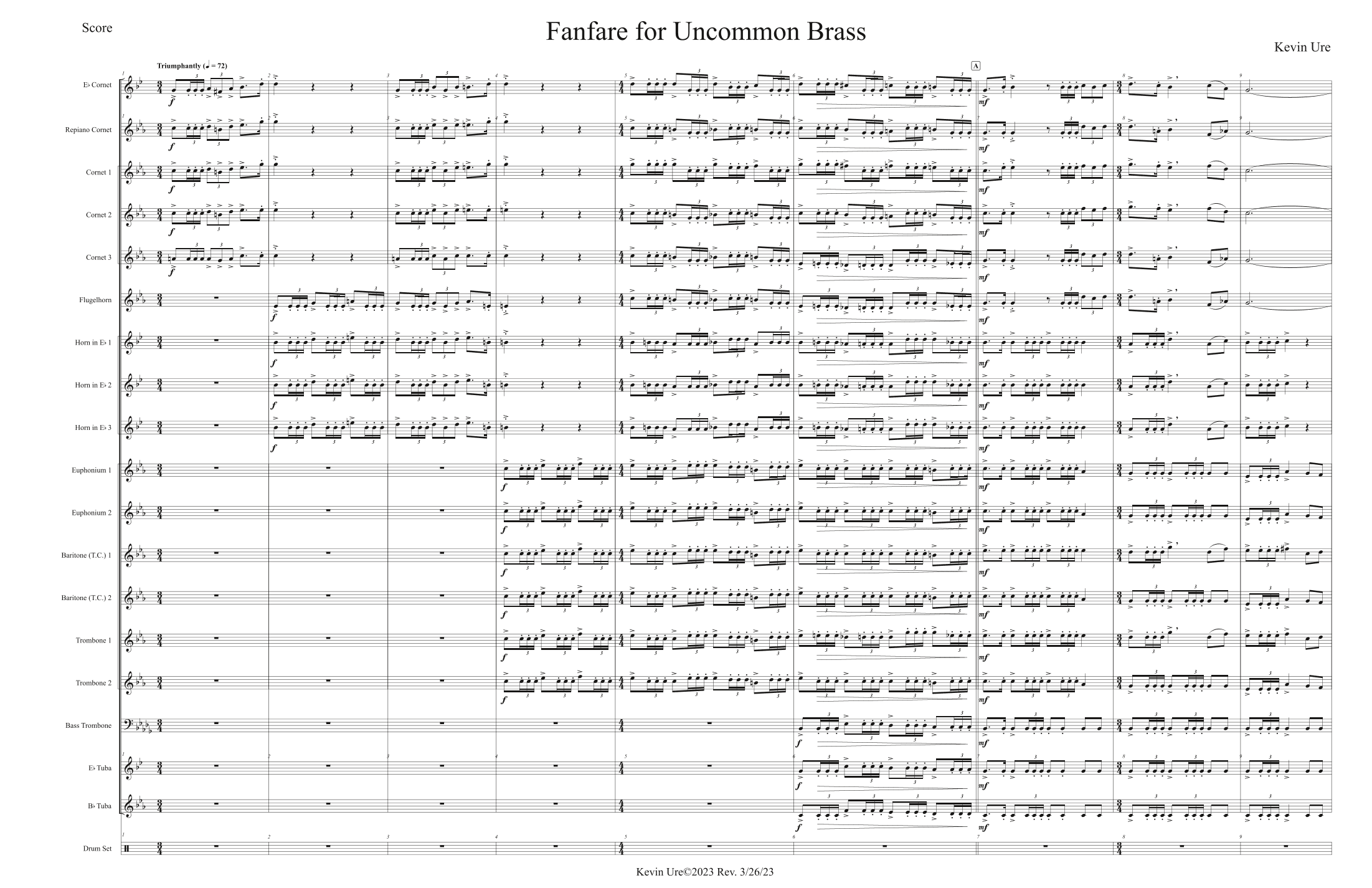 Fanfare for Uncommon Brass for Brass Band