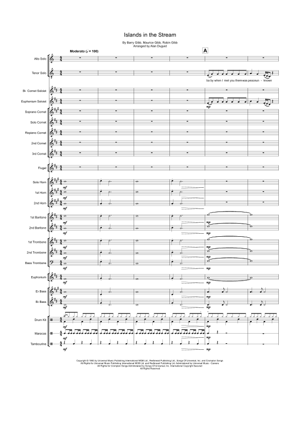 Islands In The Stream (arr. Alan Duguid)