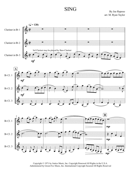 Sing (arr. M. Ryan Taylor)