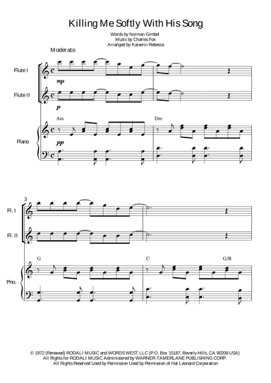 Killing Me Softly With His Song (arr. Kaiserin Rebecca)