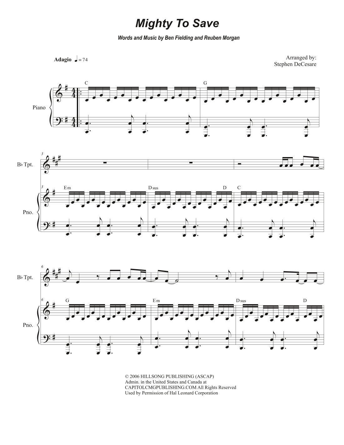 Mighty To Save (arr. Stephen DeCesare)