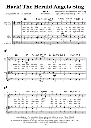 Hark! The Herald Angels Sing (arr. Frieder Schmidt)