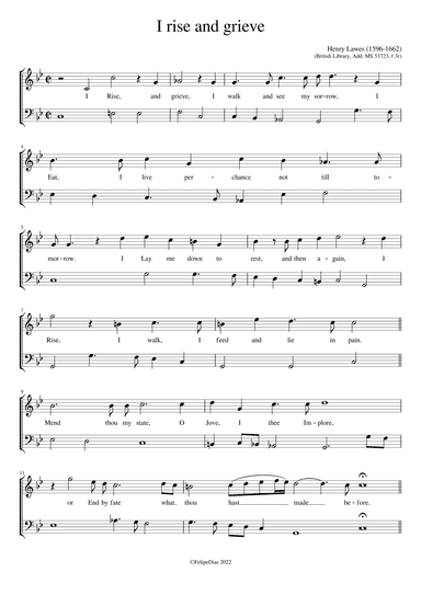 I rise and grieve (arr. Early Music Scores)