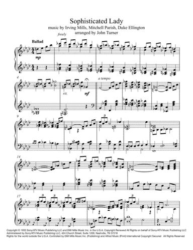 Sophisticated Lady (arr. John Turner)