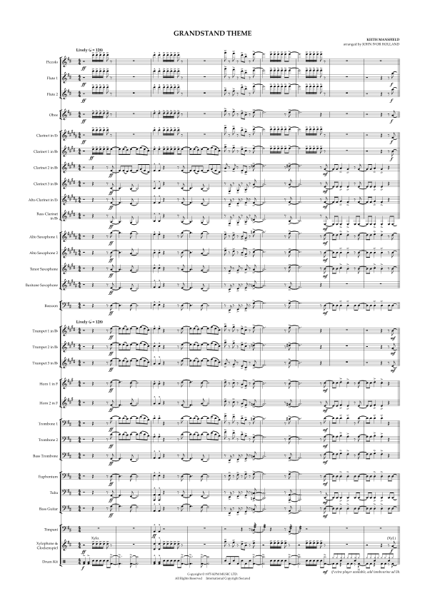 Grandstand Theme (arr. John Ivor Holland)