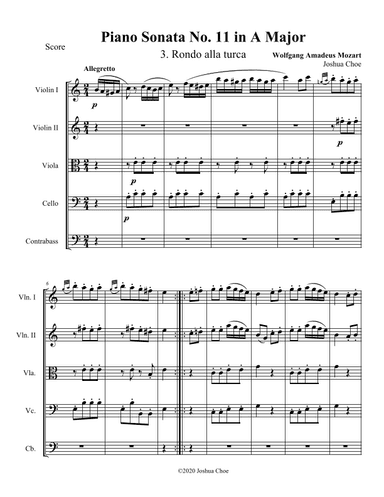 Rondo alla Turca (Turkish March) (arr. Joshua Choe)