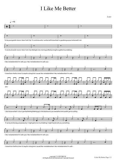 I Like Me Better (arr. COPYDRUM)