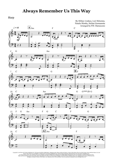 Always Remember Us This Way (arr. P.H. Damasceno)