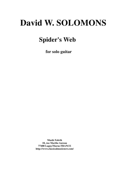 David Warin Solomons:  Spider's Web for solo guitar