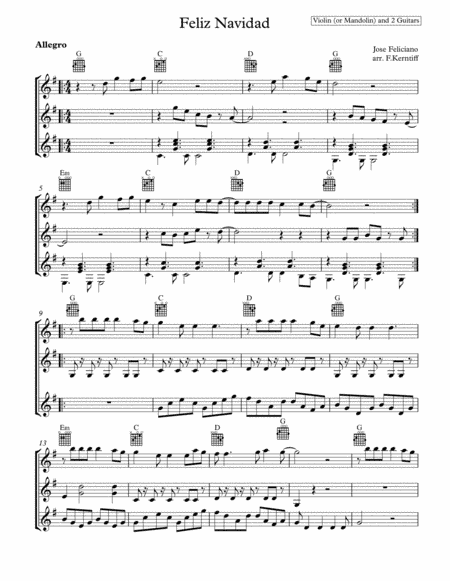 Feliz Navidad (arr. Frank Kerntiff)