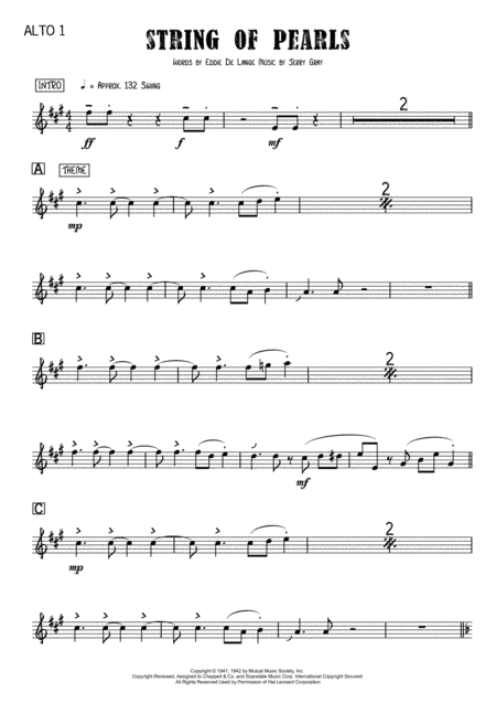 A String Of Pearls (arr. DIXON mus-IC)