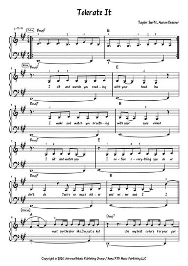 Tolerate It (arr. Anacrusa)