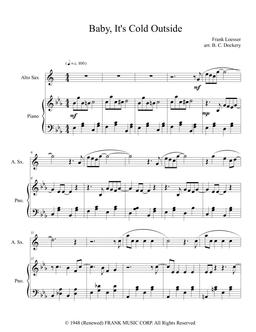 Baby, It's Cold Outside (arr. B. C. Dockery)