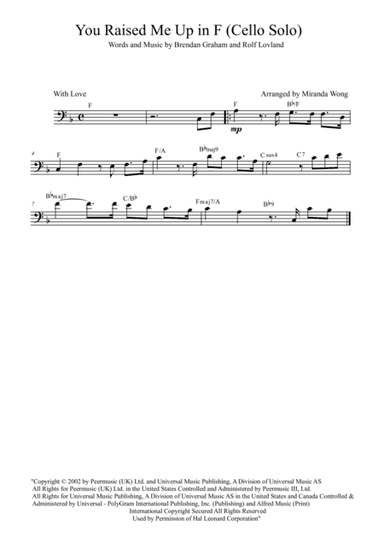 You Raise Me Up (arr. Miranda Wong)