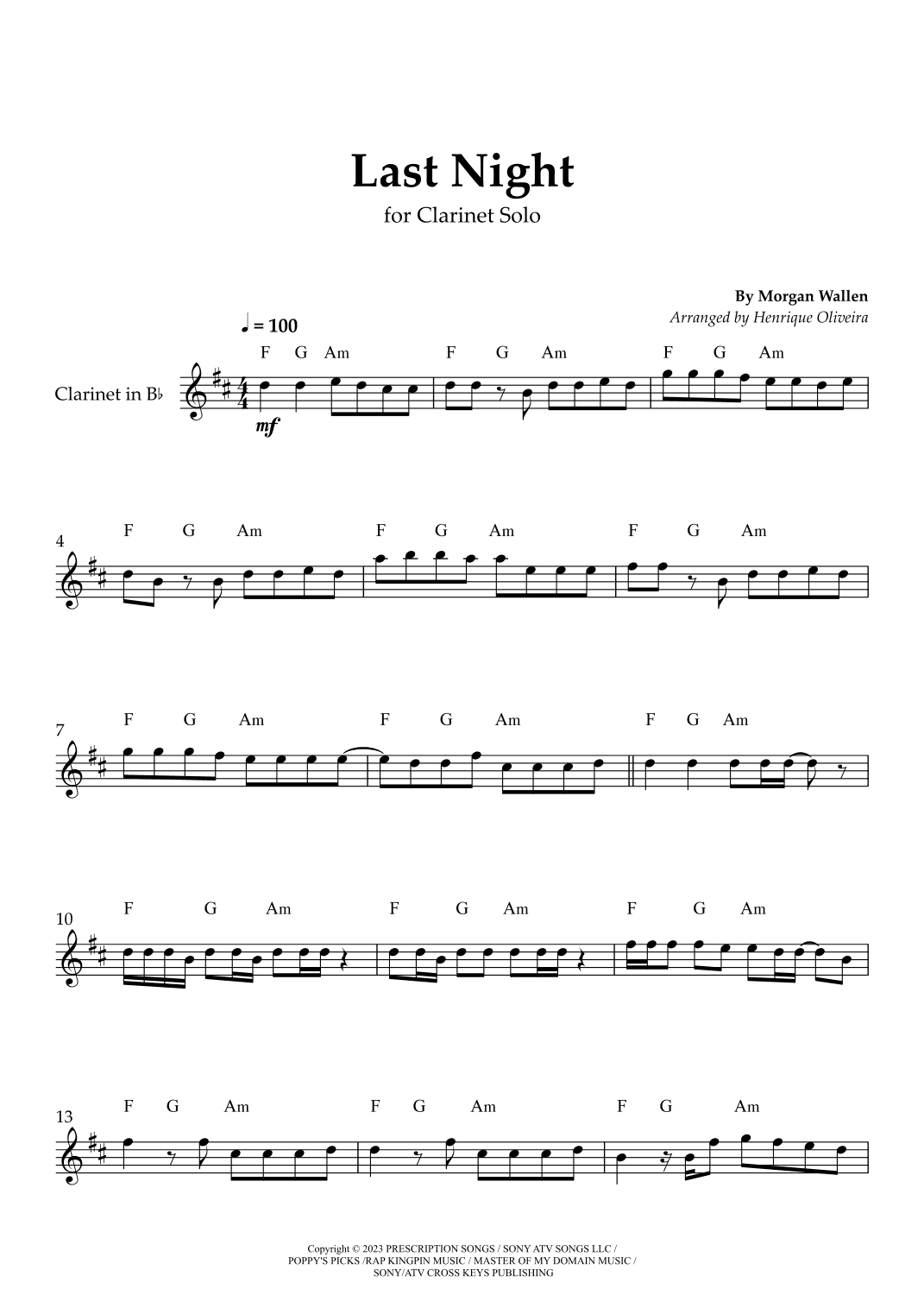 Last Night (arr. Henrique Oliveira)