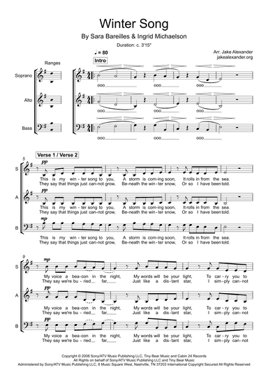 Winter Song (arr. Jake Alexander)
