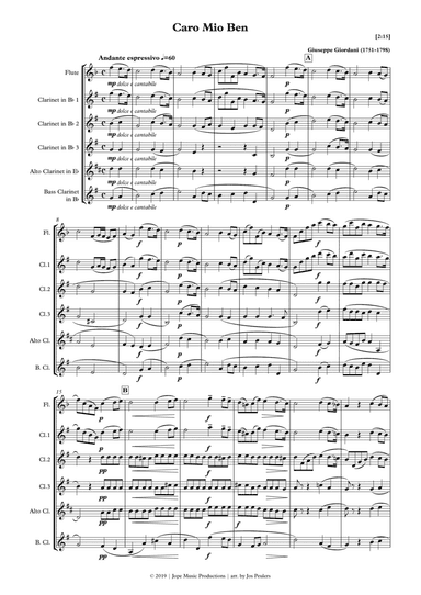 Caro Mio Ben - Giordani (arr. Jope)