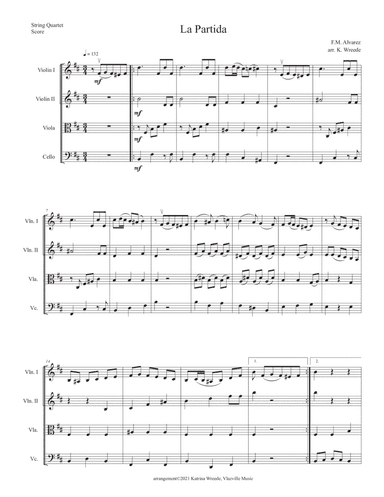 La Partida (for String Quartet) (arr. K. Wreede)