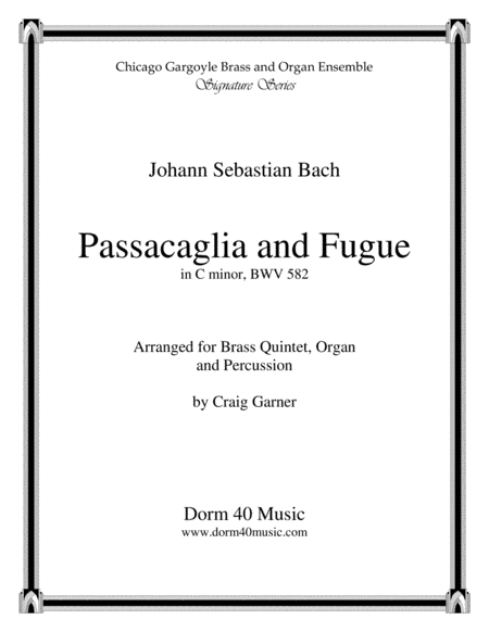 Passacaglia and Fugue in C minor (arr. Craig Garner)