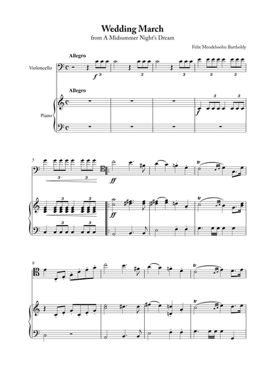 Wedding March - Short Version (arr. Karen Gueiros)