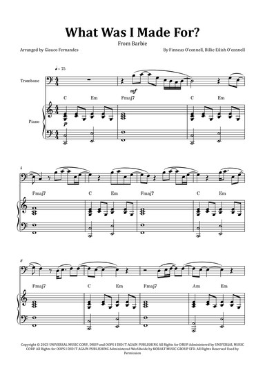 What Was I Made For? (arr. Glauco Fernandes)