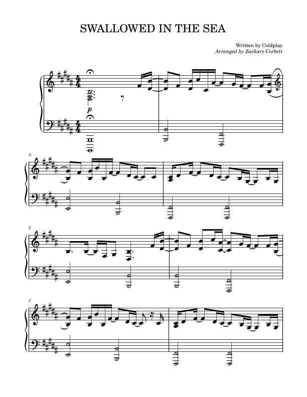 Swallowed In The Sea (arr. Zachary Corbett)