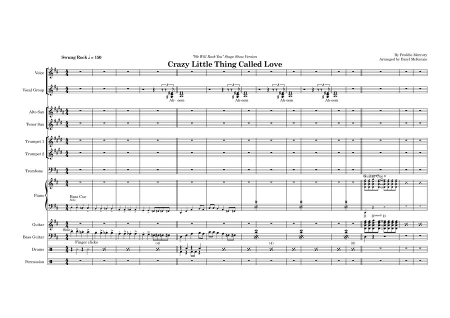 Crazy Little Thing Called Love (arr. Daryl McKenzie)