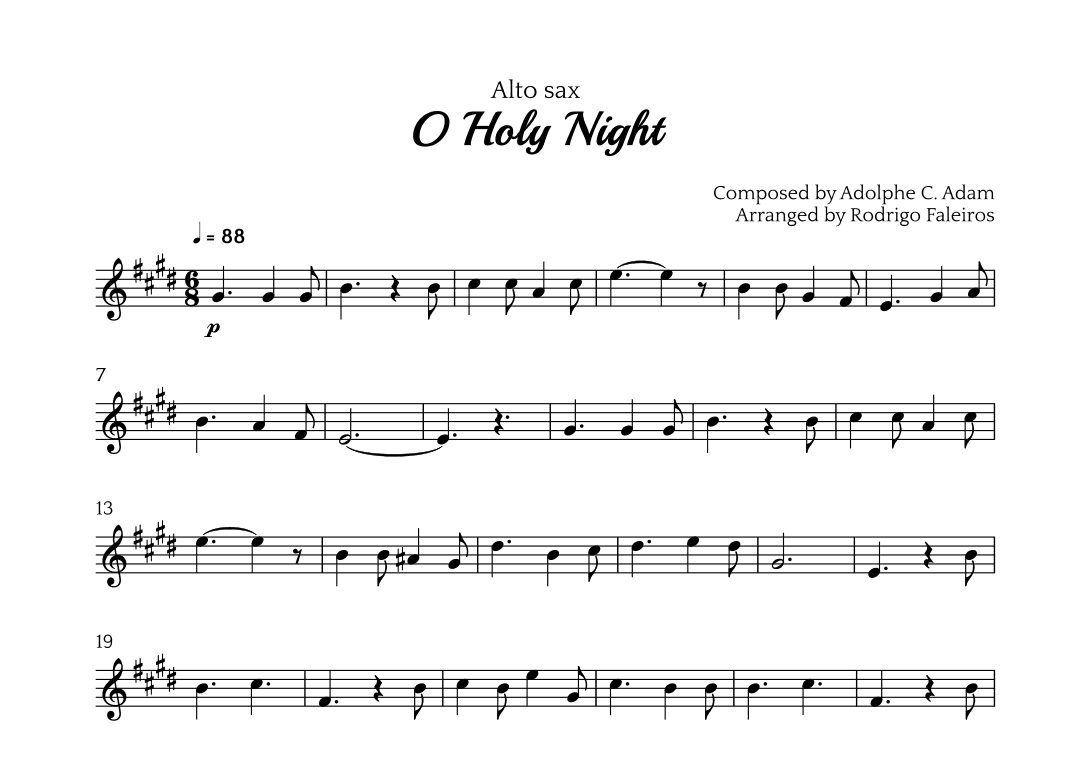 O Holy Night (arr. Rodrigo Faleiros)