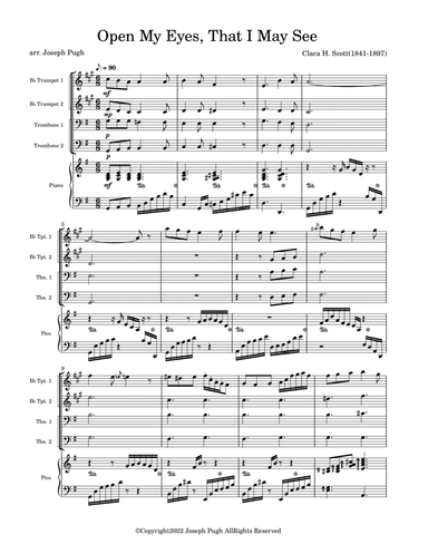 Open My Eyes, That I May See(Brass Quartet)) (arr. Joseph Pugh)