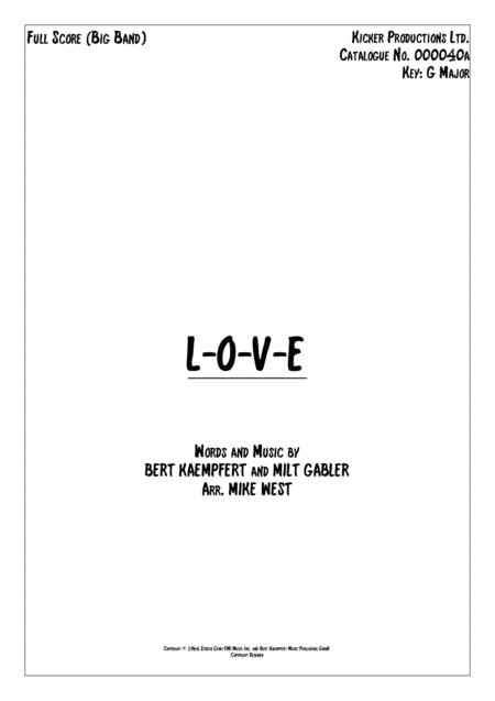 L-o-v-e (arr. Mike West)