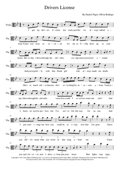 Drivers License (arr. Manuela Cabral)