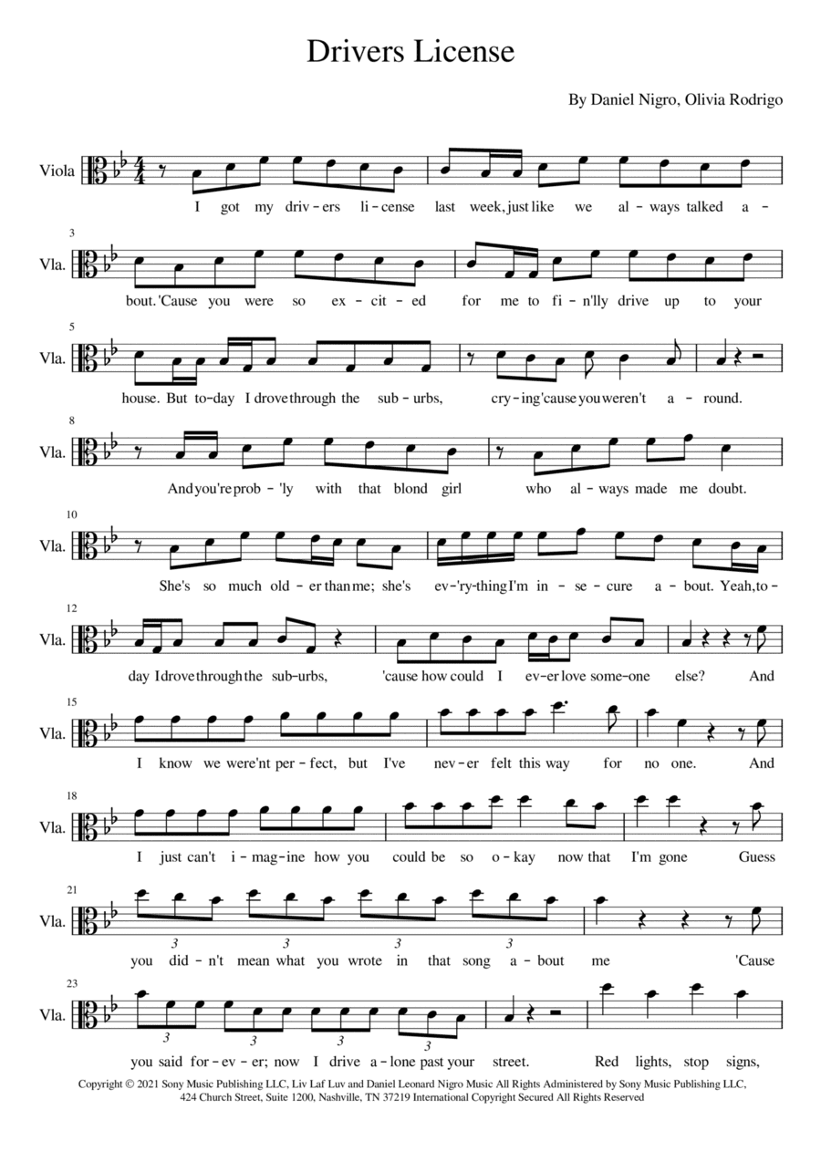 Drivers License (arr. Manuela Cabral)