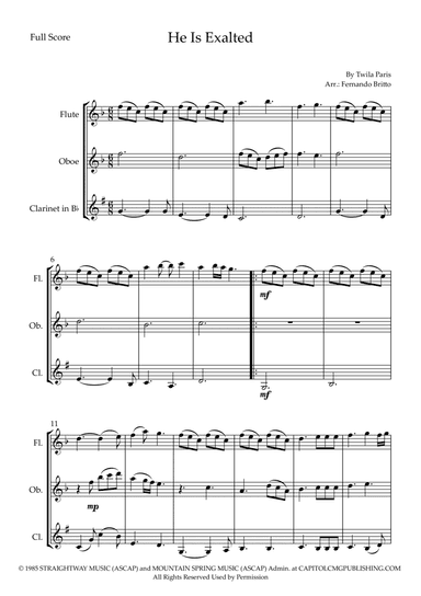 He Is Exalted (arr. Fernando Britto)