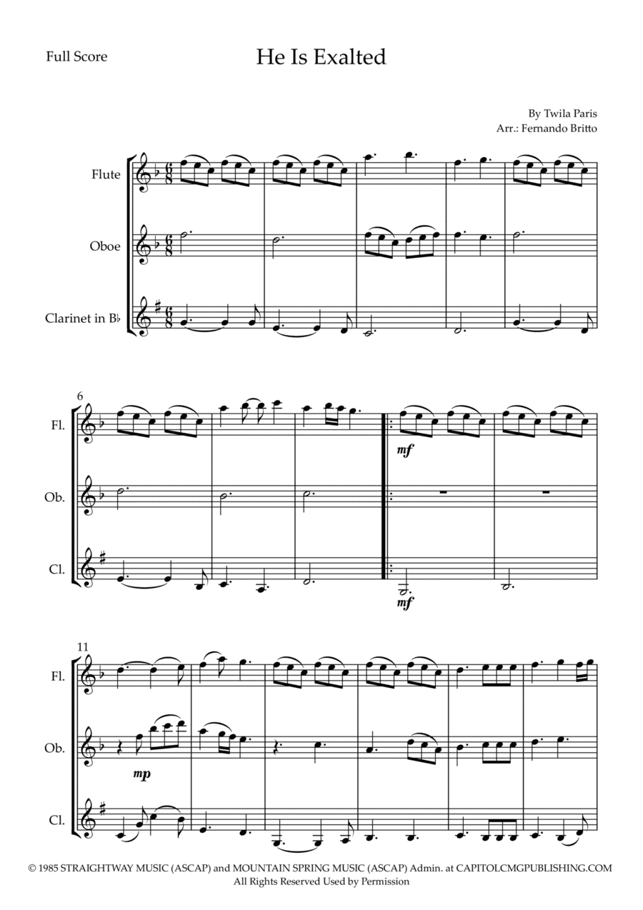 He Is Exalted (arr. Fernando Britto)