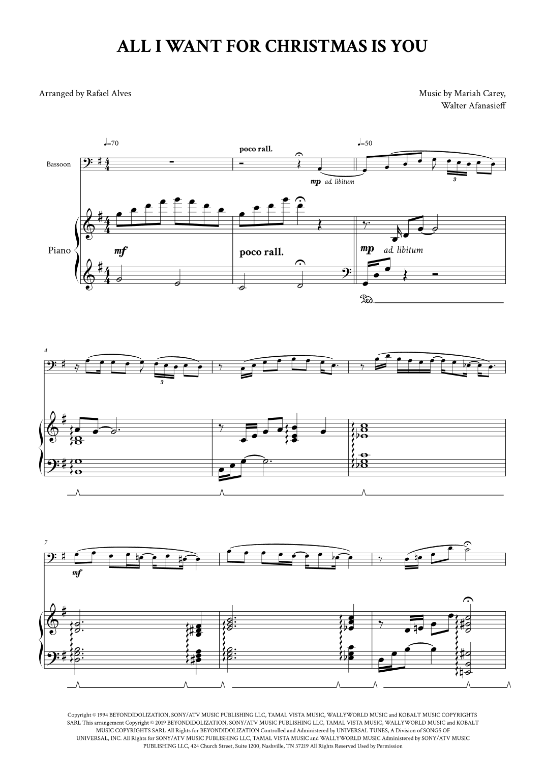 All I Want For Christmas Is You (arr. Rafael Alves)