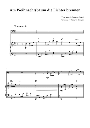 Am Weihnachtsbaum die Lichter brennen (arr. Kaiserin Rebecca)