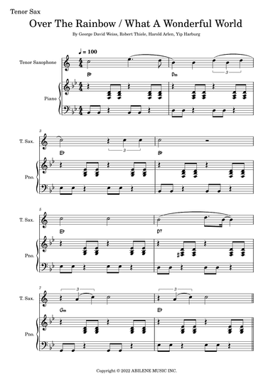 Over The Rainbow / What A Wonderful World (arr. Fabio Eduardo de Oliveira)