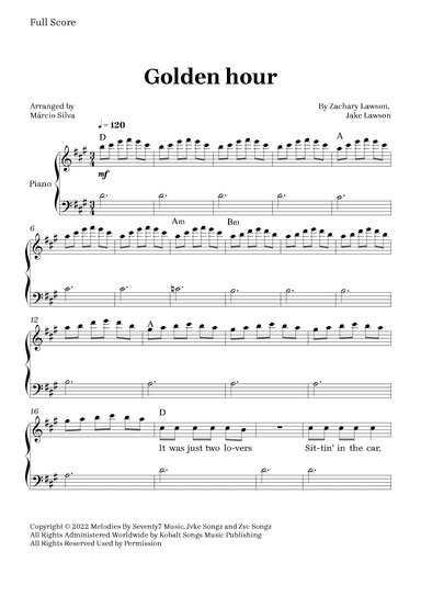 Golden Hour (arr. Márcio Silva)