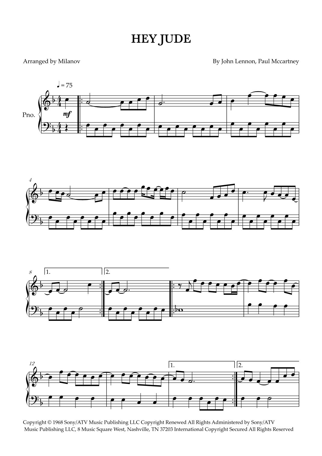 Hey Jude (arr. Milanov)