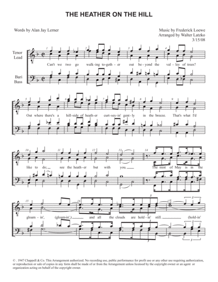 Heather On The Hill (arr. Walter Latzko)