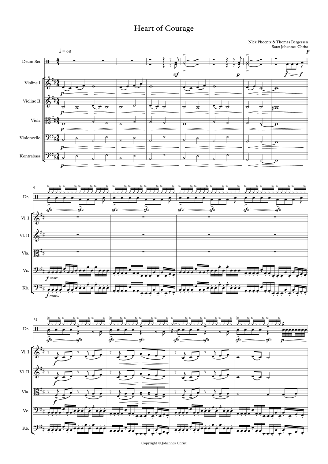 Heart Of Courage - Trailer (arr. Johannes Christ)