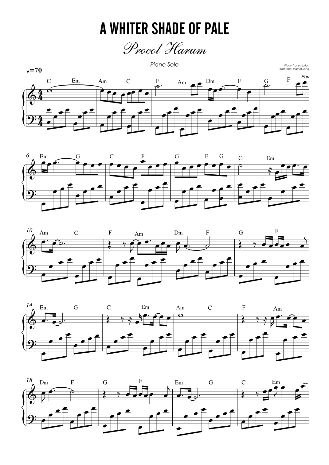 A Whiter Shade Of Pale (arr. Academia Unimusica)