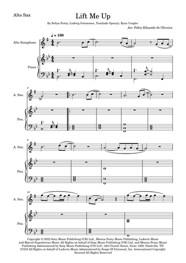Lift Me Up (arr. Fabio Eduardo de Oliveira)