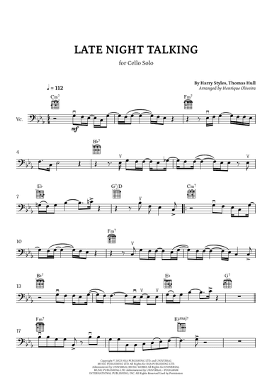 Late Night Talking (arr. Henrique Oliveira)