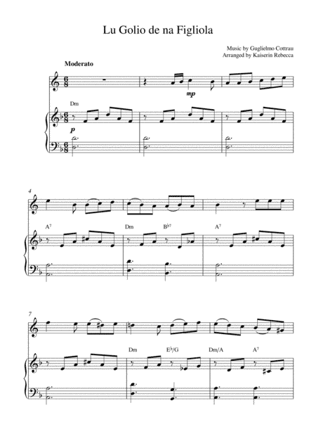 Lu Golio de na Figliola (arr. Kaiserin Rebecca)