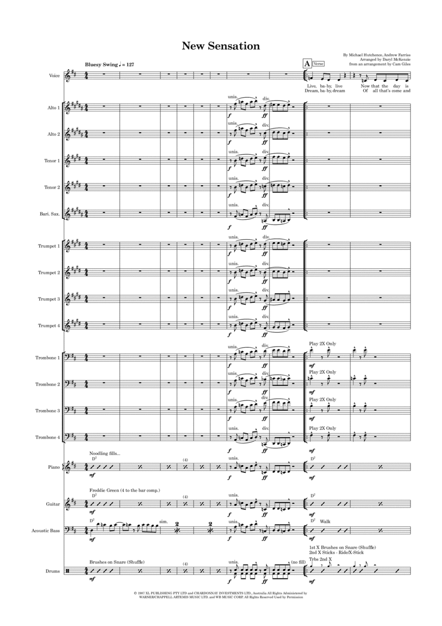 New Sensation (arr. Daryl McKenzie)