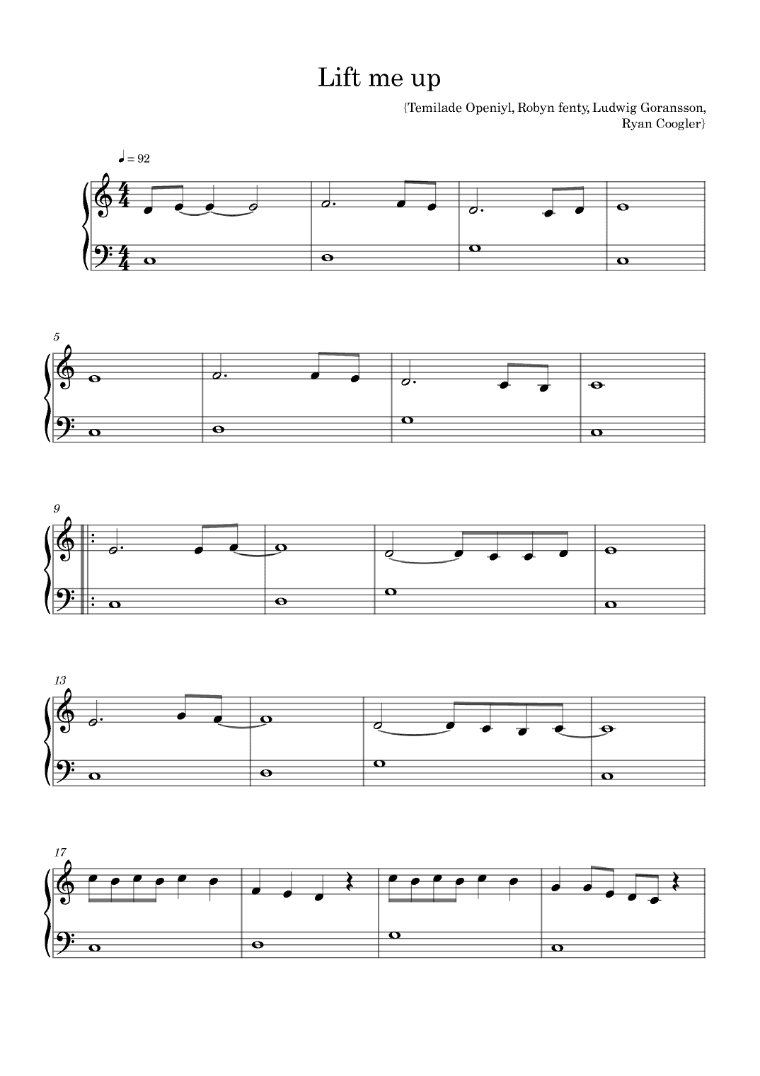 Lift Me Up (arr. Harvus Sylvain)