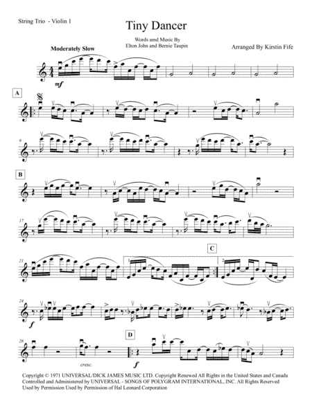 Tiny Dancer (arr. Kirstin Fife)